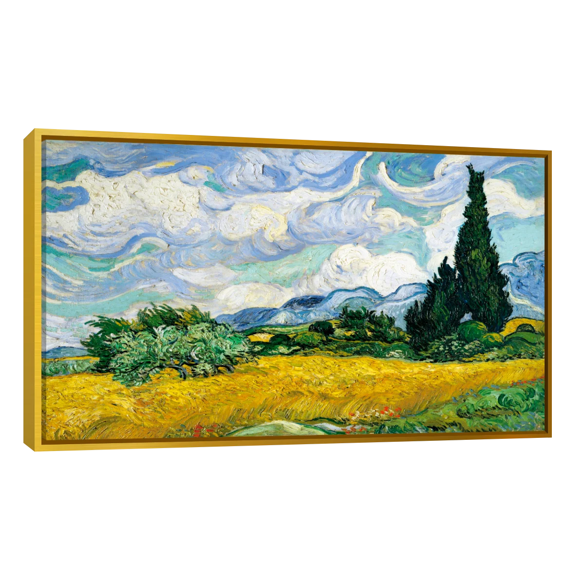 Campo De Trigo Con Cipreses Vincent Van Gogh