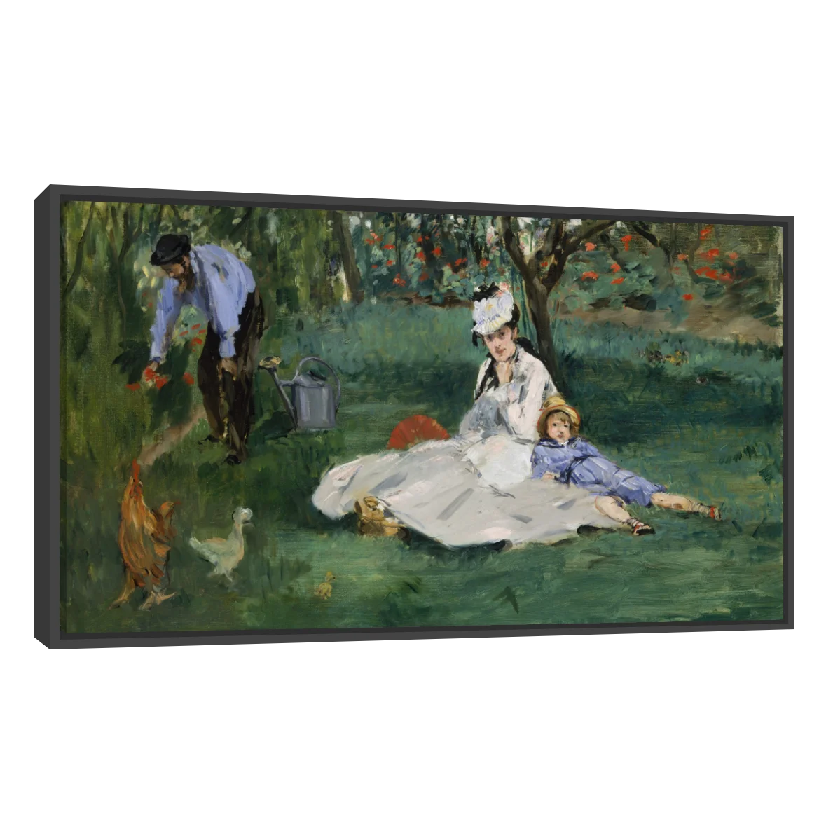 Familia Monet En Su Jardin Por Eduard Manet