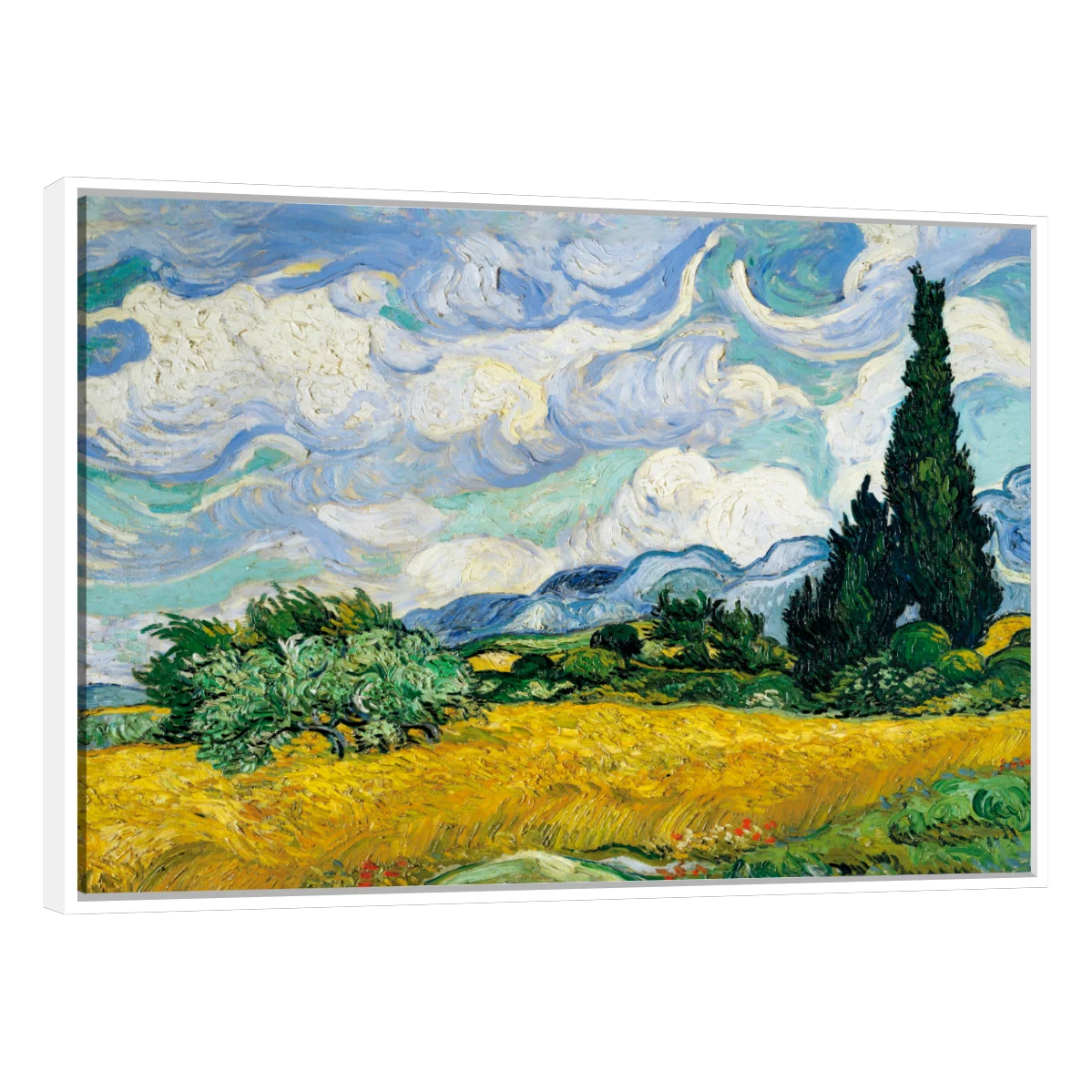 Campo De Trigo Con Cipreses Vincent Van Gogh