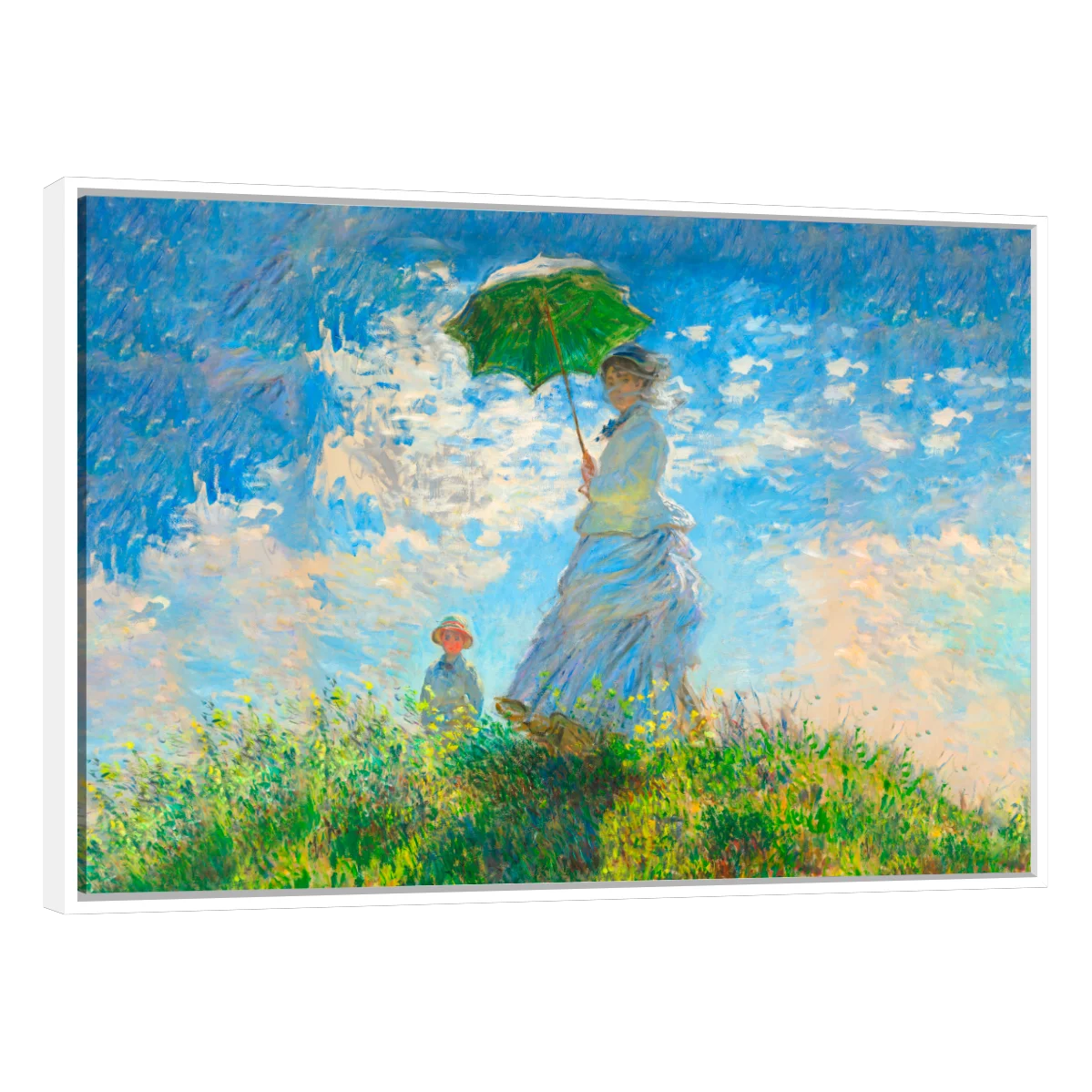 Mujer Con Sombrilla Y Su Hijo Por Claude Monet