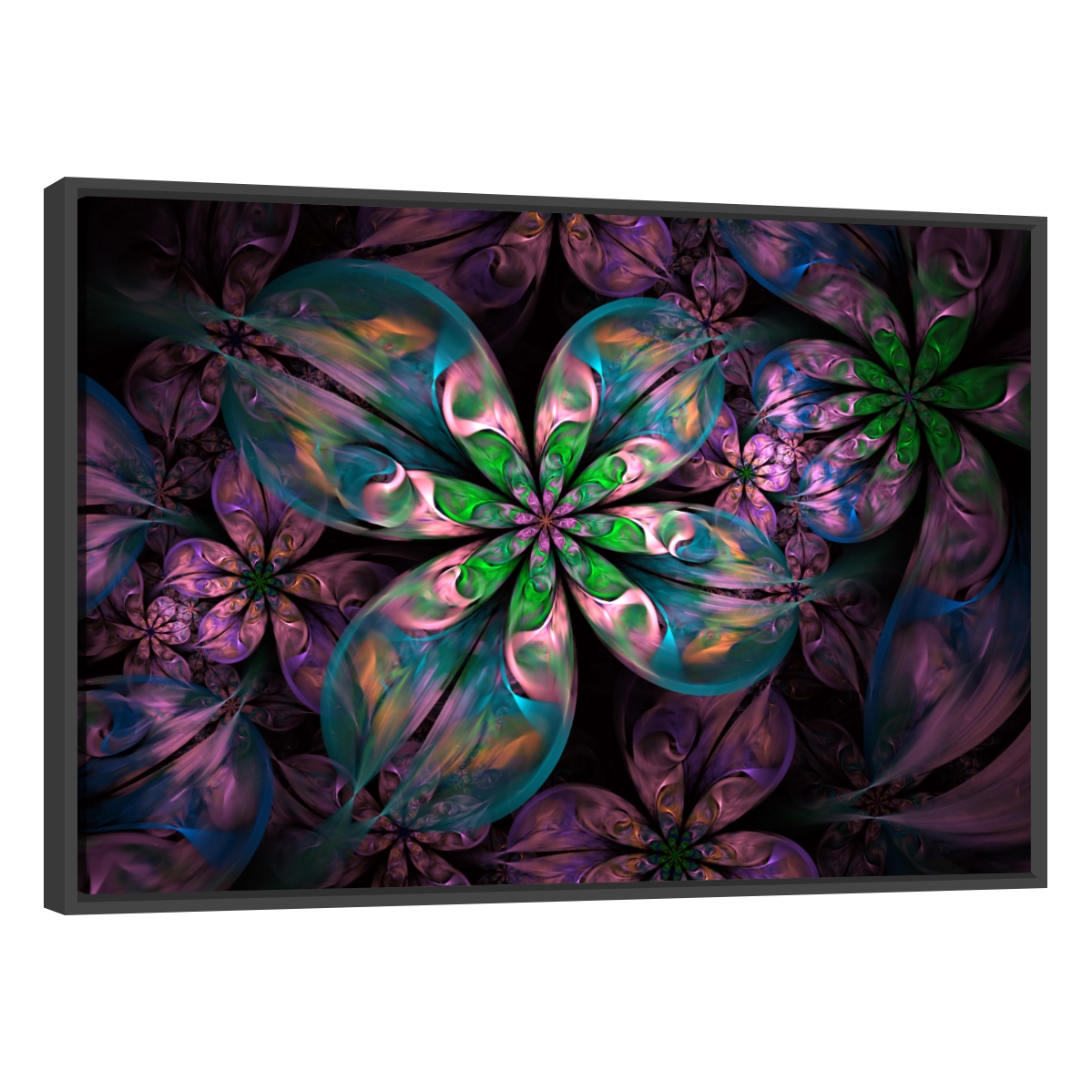 Flores Fractal Color Verde