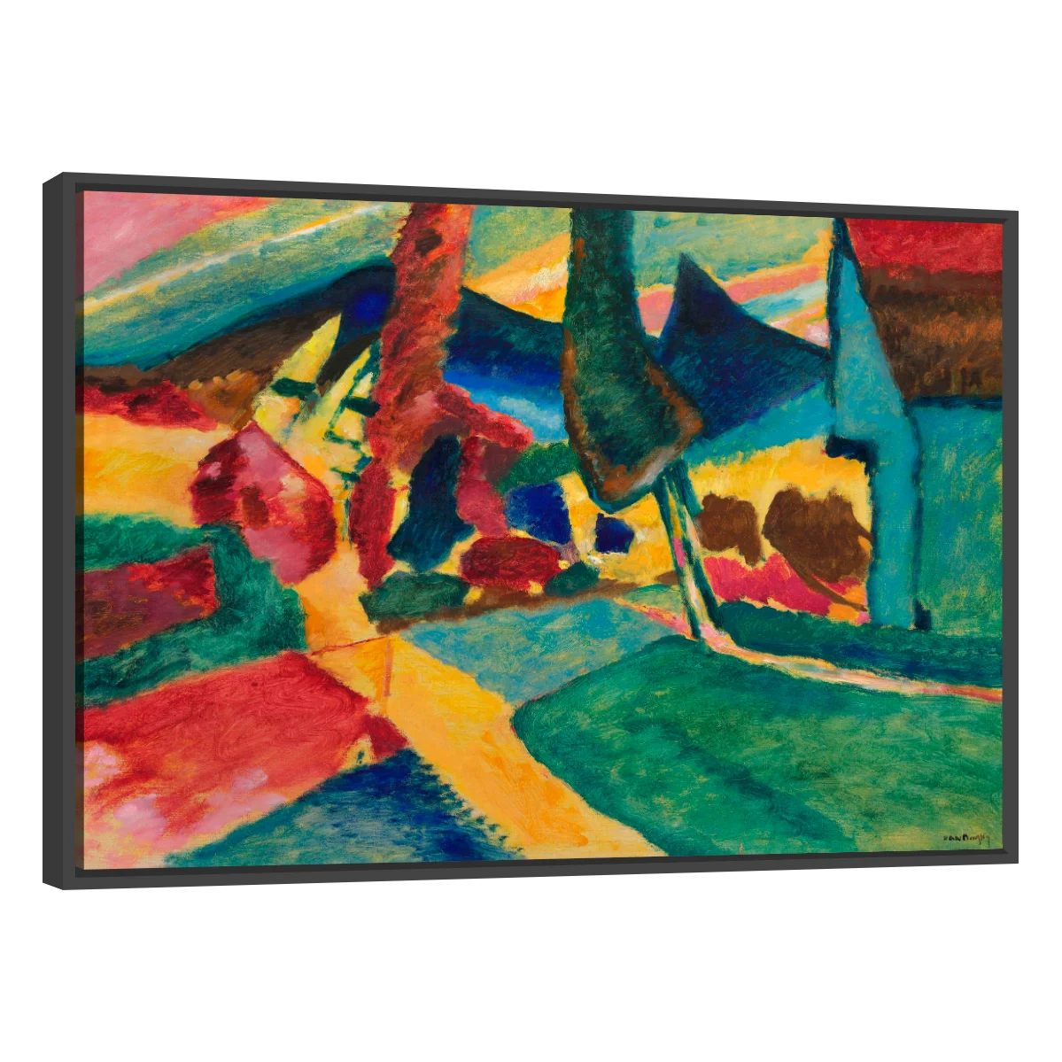 Paisaje Con Alamos Por Vasily Kadinsky