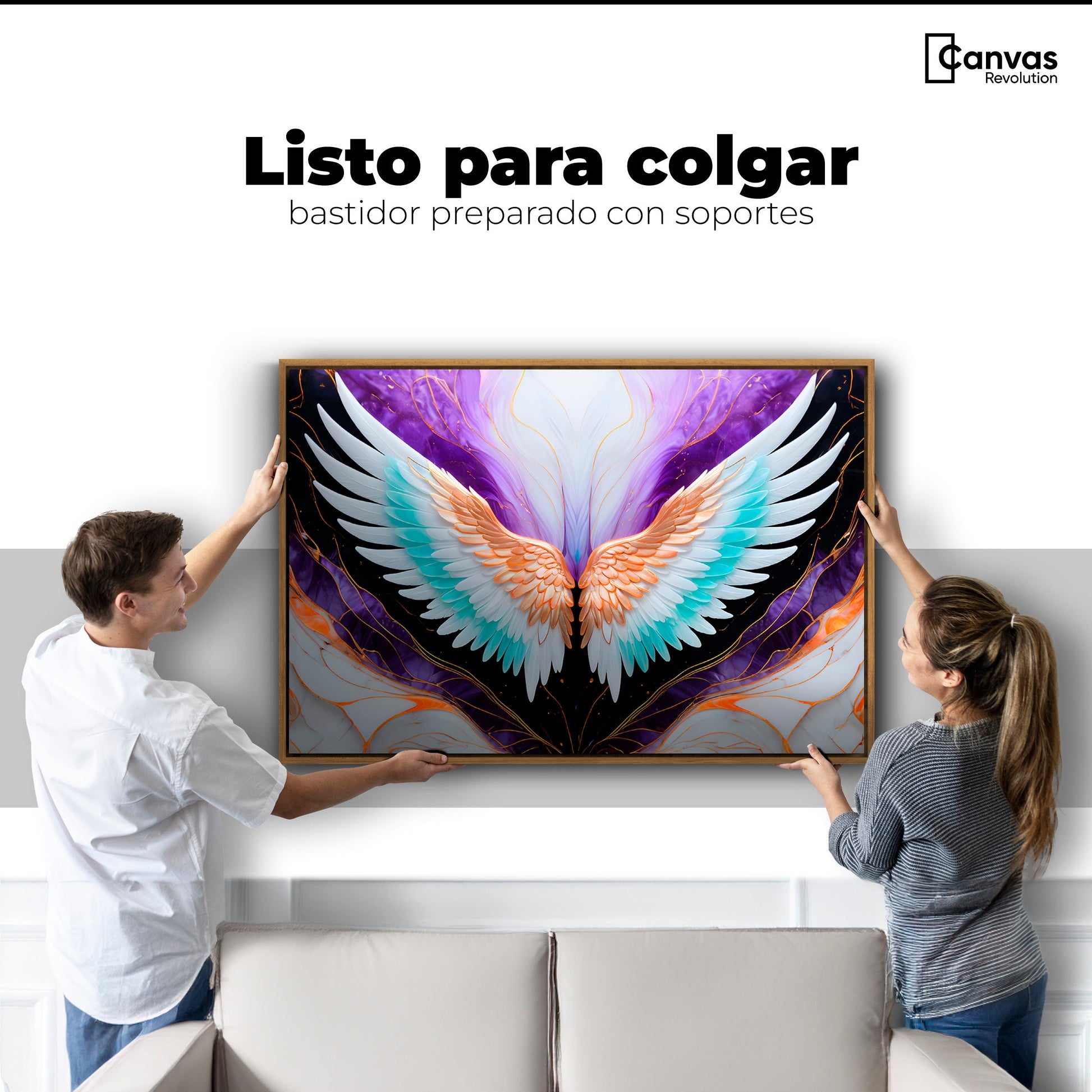 Cuadros Decorativos Canvas Revolution | Alas Angel Alma | Colgar