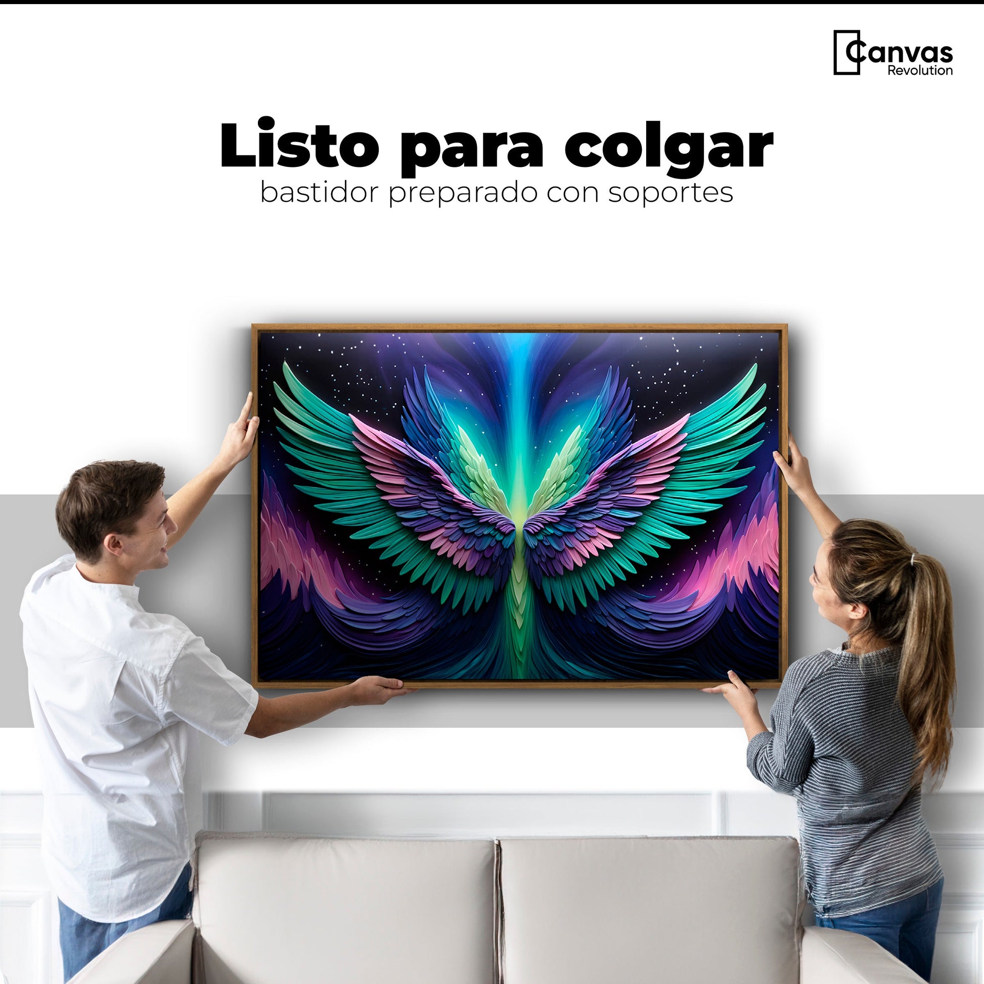 Cuadros Decorativos Canvas Revolution | Alas Angel Cosmic | Colgar