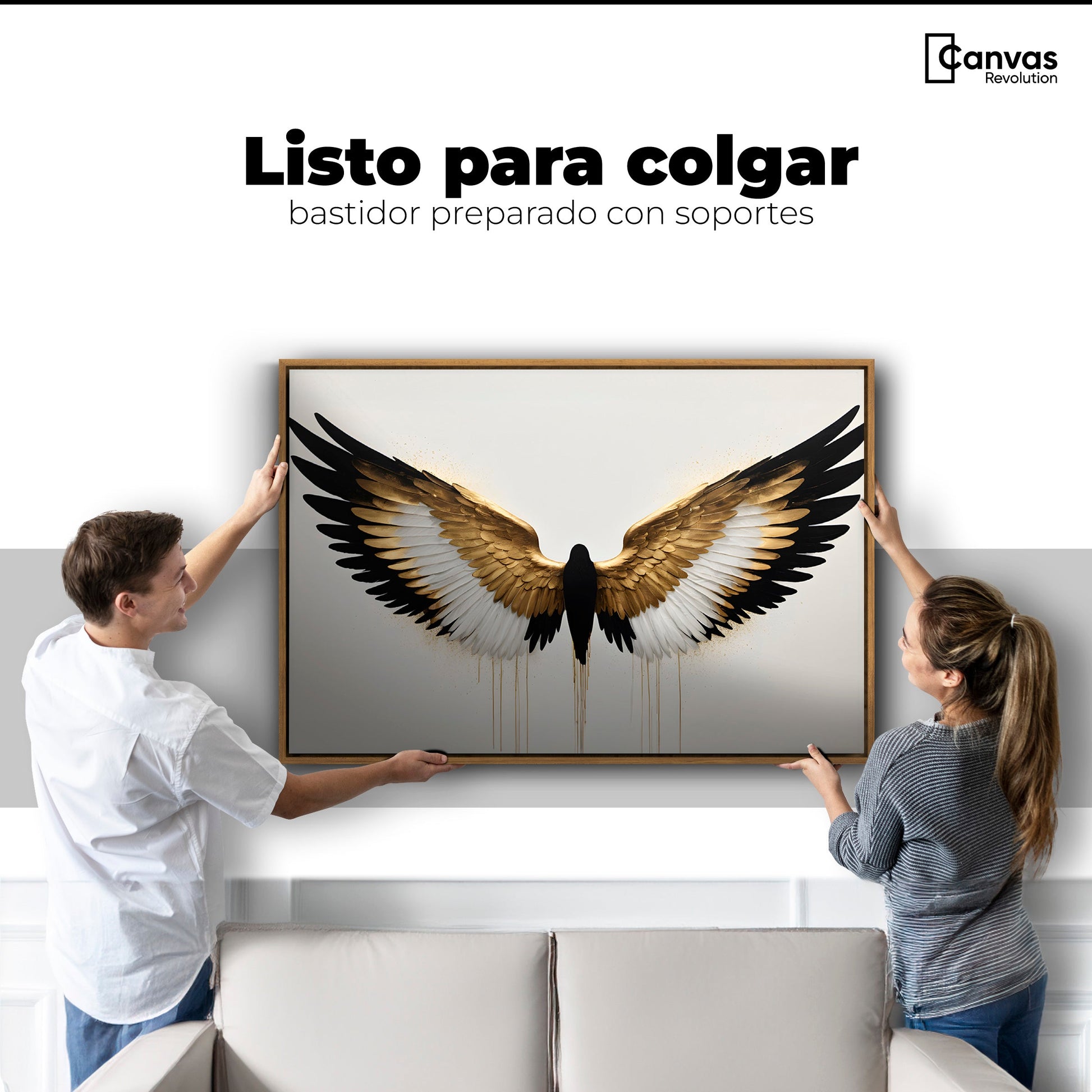 Cuadros Decorativos Canvas Revolution | Alas Angel Fusion | Colgar