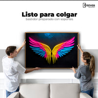 Cuadros Decorativos Canvas Revolution | Alas Angel Neon | Colgar