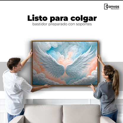 Cuadros Decorativos Canvas Revolution | Alas Angel Nubes | Colgar
