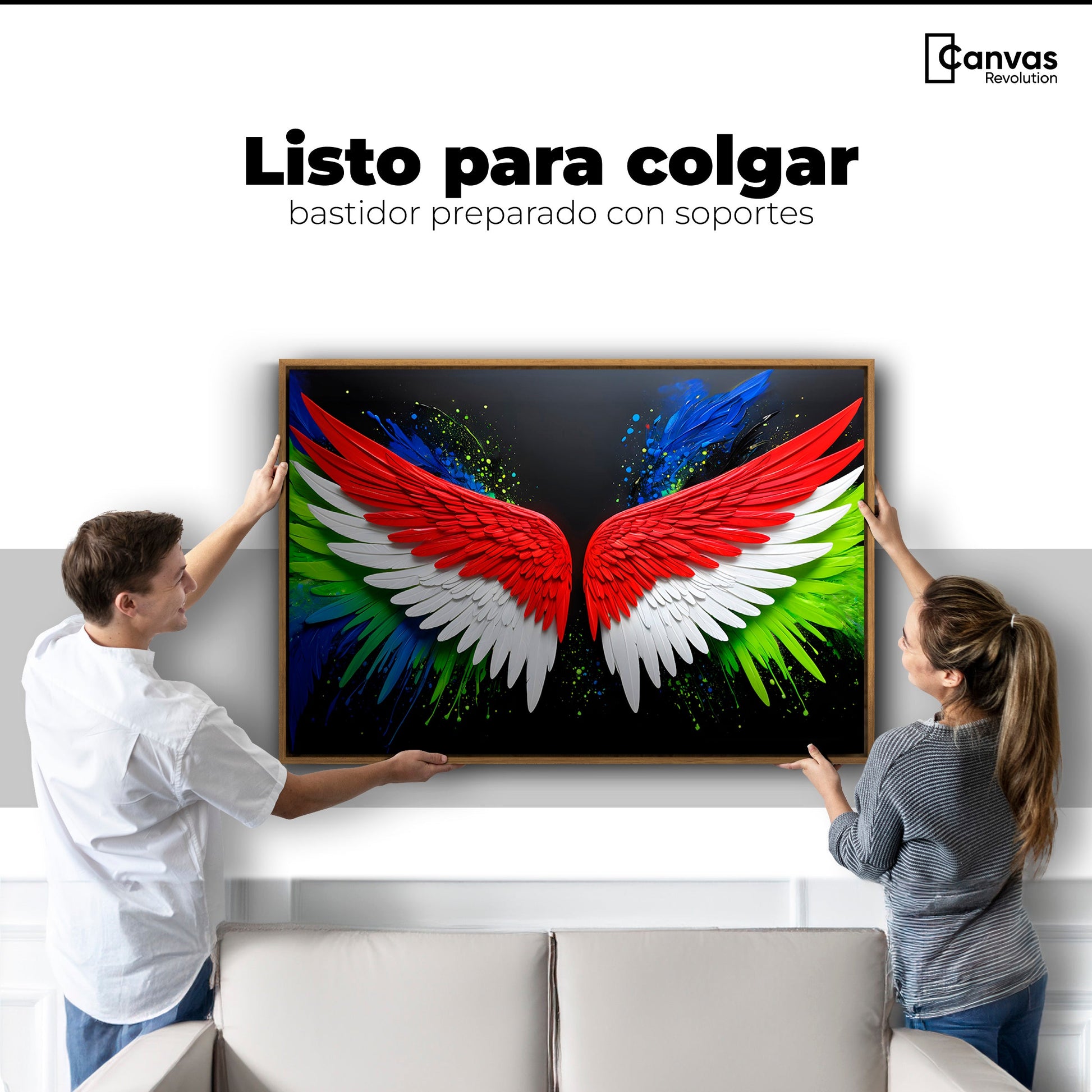 Cuadros Decorativos Canvas Revolution | Alas Angel Radiante | Colgar