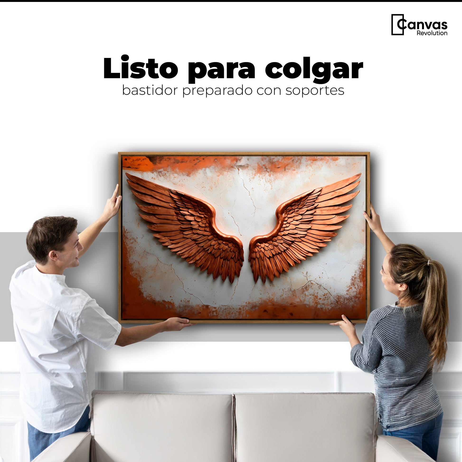 Cuadros Decorativos Canvas Revolution | Alas Angel Sublime | Colgar