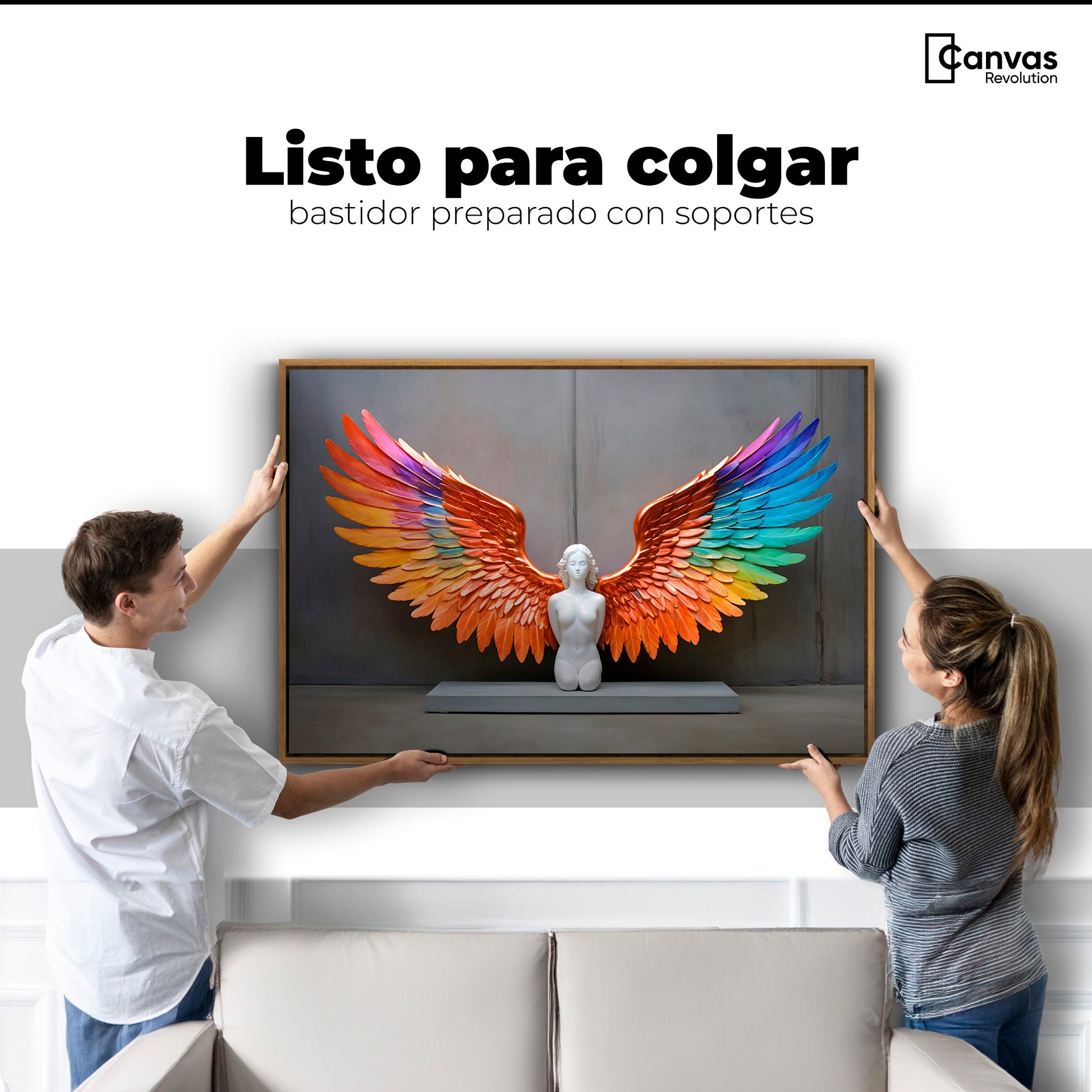 Cuadros Decorativos Canvas Revolution | Alas Espiritu Real | Colgar