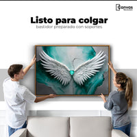 Cuadros Decorativos Canvas Revolution | Alas Vida Esmeralda | Colgar