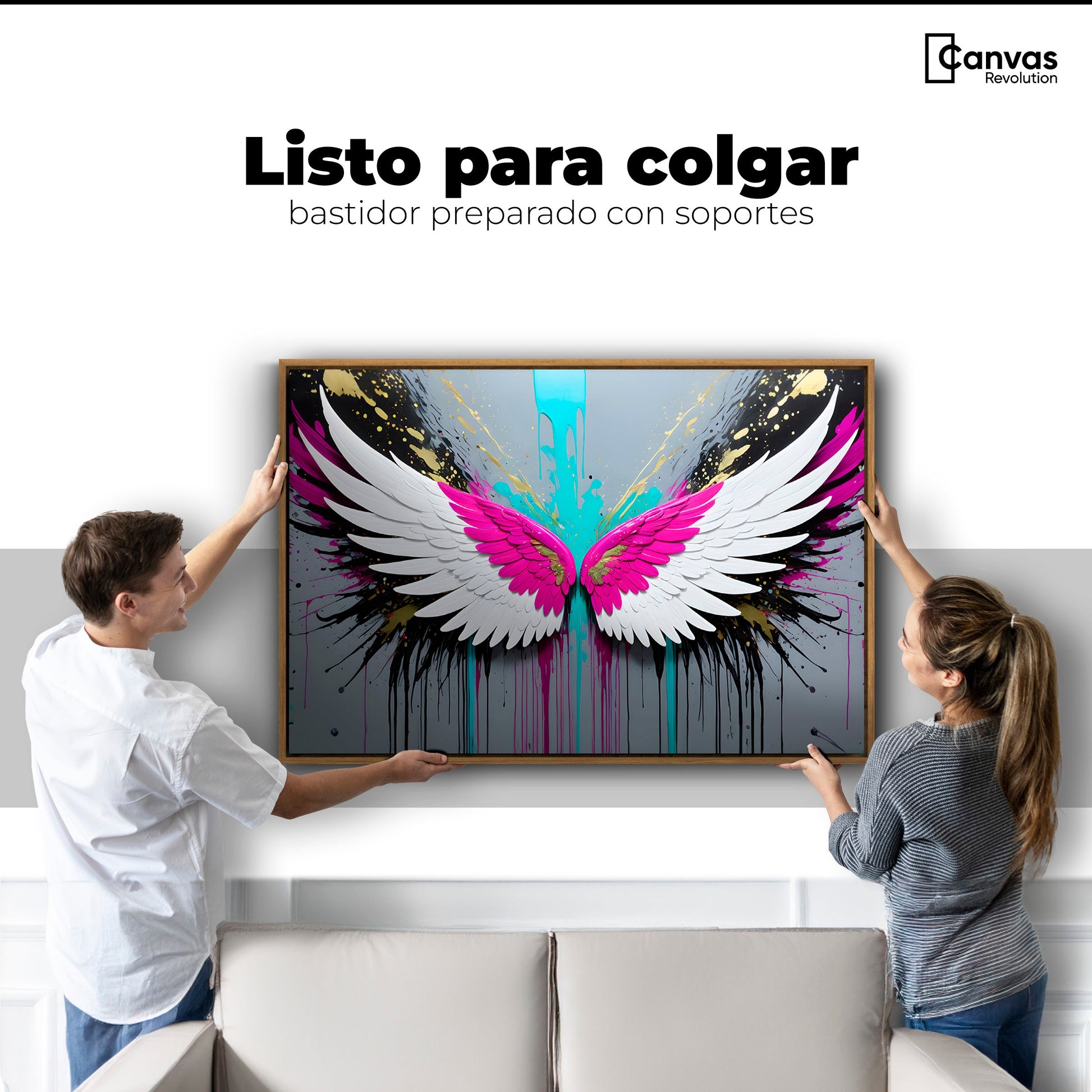 Cuadros Decorativos Canvas Revolution | Alas Vuelo Eterno | Colgar