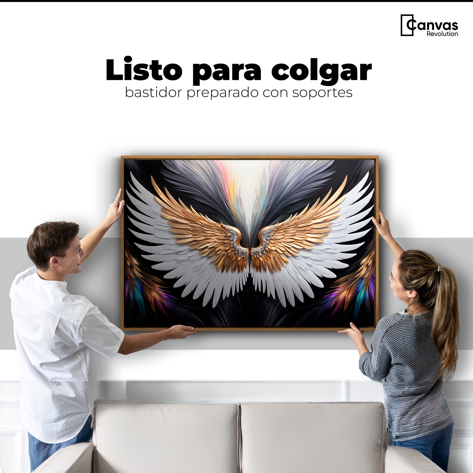Cuadros Decorativos Canvas Revolution | Alas Vuelo Mistico | Colgar
