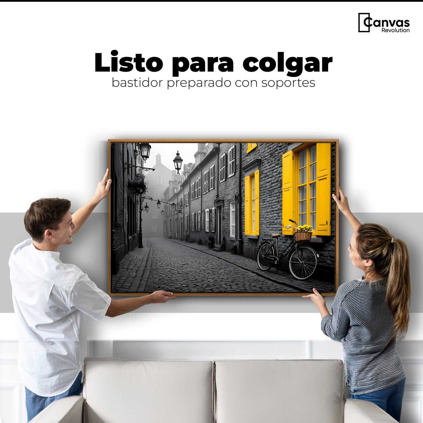 Cuadros Decorativos Canvas Revolution | Amarillo Resplandor | Colgar