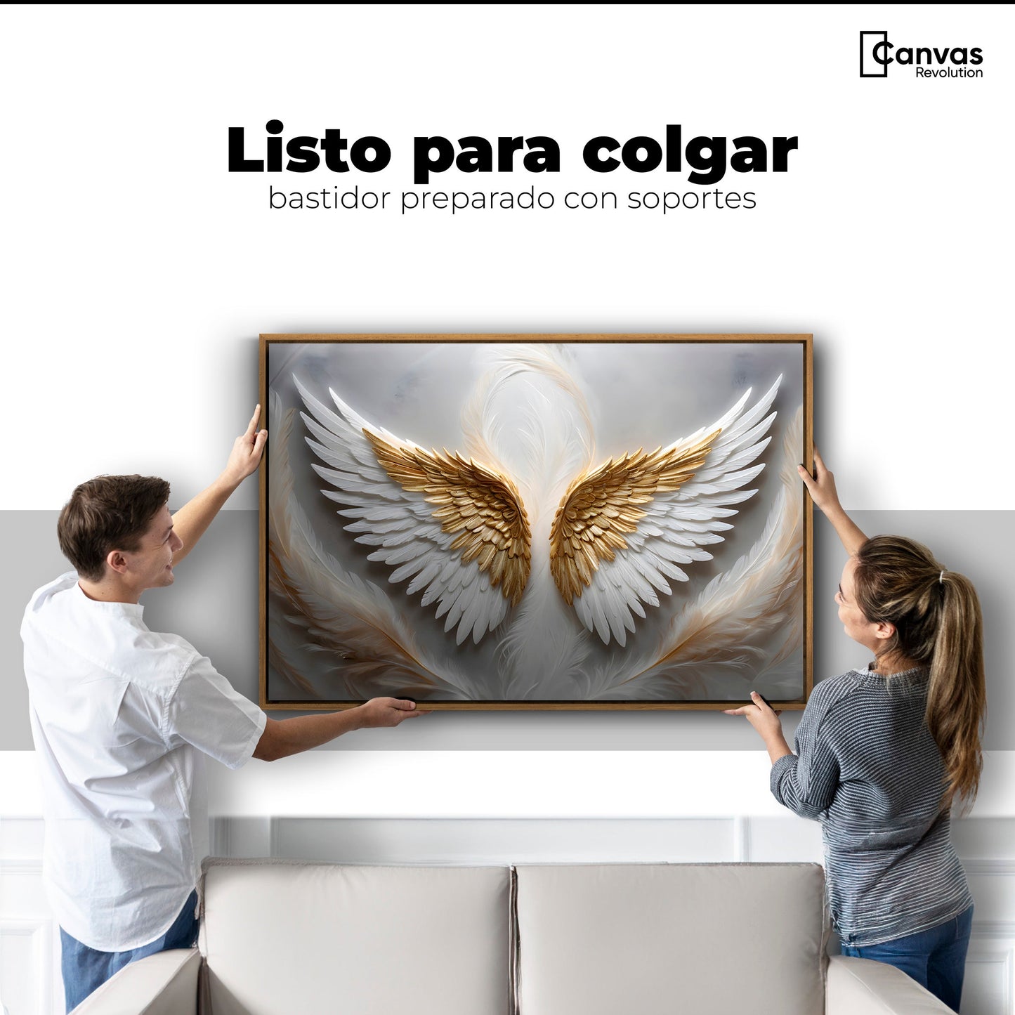 Cuadros Decorativos Canvas Revolution | Angel Luz Radiante | Colgar