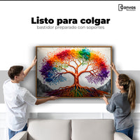 Cuadros Decorativos Canvas Revolution | Arbol Vida Arcoiris | Colgar