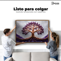Cuadros Decorativos Canvas Revolution | Arbol Vida Lavanda | Colgar