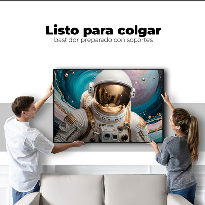 Cuadros Decorativos Canvas Revolution | Astronauta Y Luz | Colgar