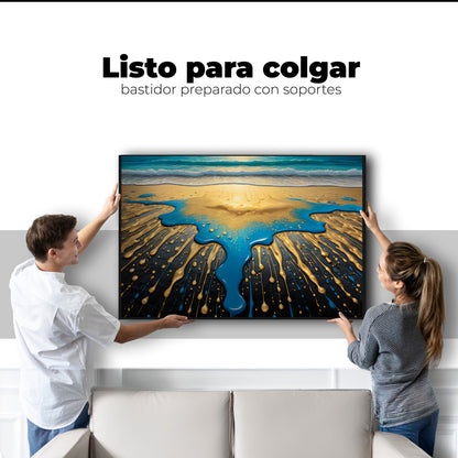 Cuadros Decorativos Canvas Revolution | Atardecer Dorado | Colgar