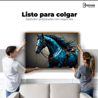 Cuadros Decorativos Canvas Revolution | Brillo Azul Equino | Colgar