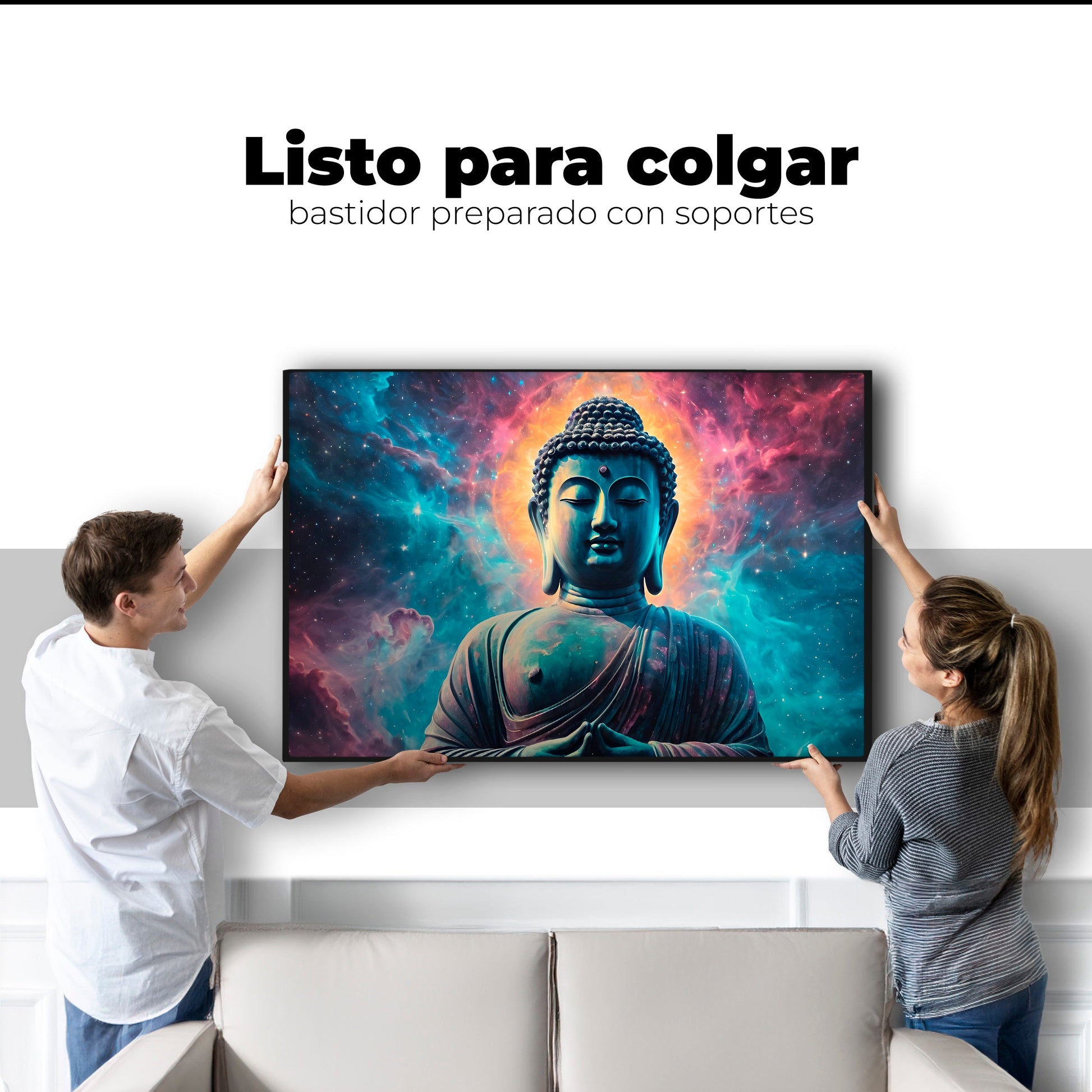 Cuadros Decorativos Canvas Revolution | Buda Entre Galaxias | Colgar