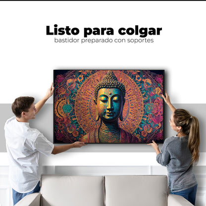 Cuadros Decorativos Canvas Revolution | Buda Sobre Mandala | Colgar