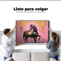 Cuadros Decorativos Canvas Revolution | Caballo Oro Rosa | Colgar