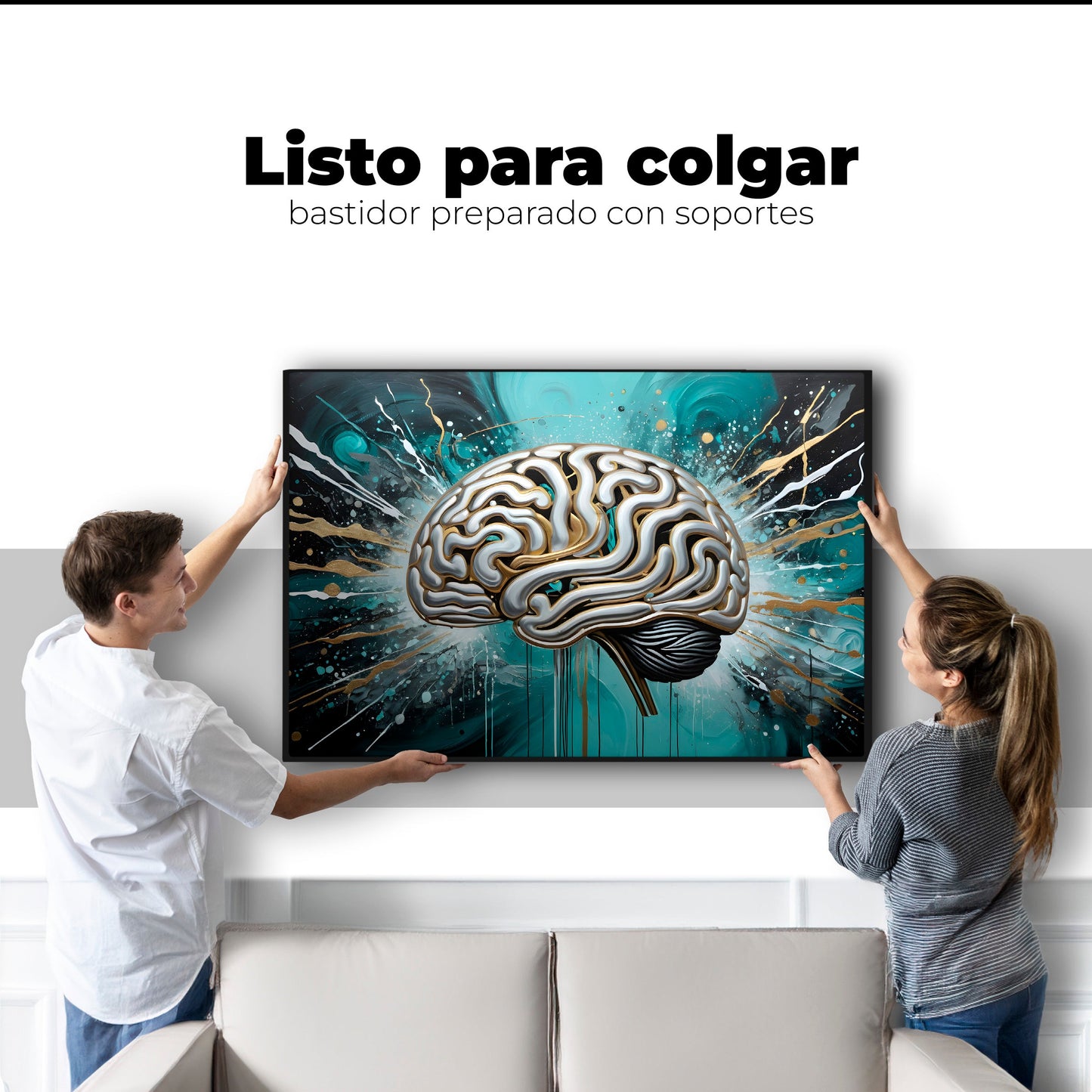 Cuadros Decorativos Canvas Revolution | Cerebro Iluminado | Colgar