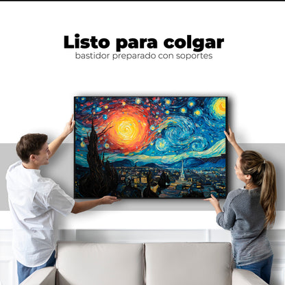 Cuadros Decorativos Canvas Revolution | Cielo De Van Gogh | Colgar