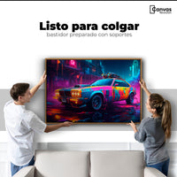 Cuadros Decorativos Canvas Revolution | Coche Abstracto | Colgar