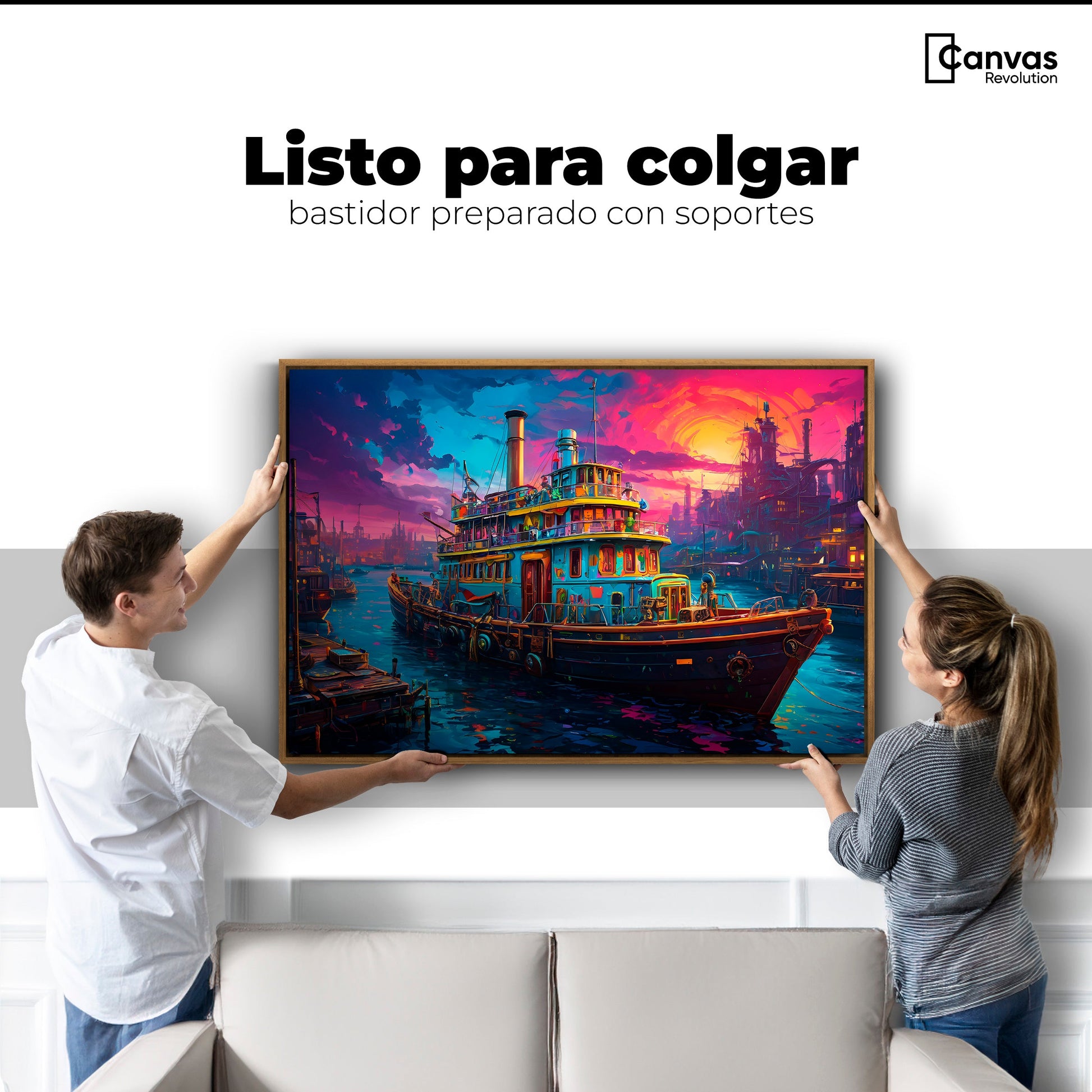 Cuadros Decorativos Canvas Revolution | Crepusculo Nautico | Colgar