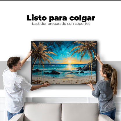 Cuadros Decorativos Canvas Revolution | Crepusculo Tropical | Colgar