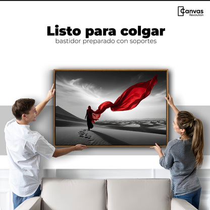 Cuadros Decorativos Canvas Revolution | Dunas Y Rojo | Colgar