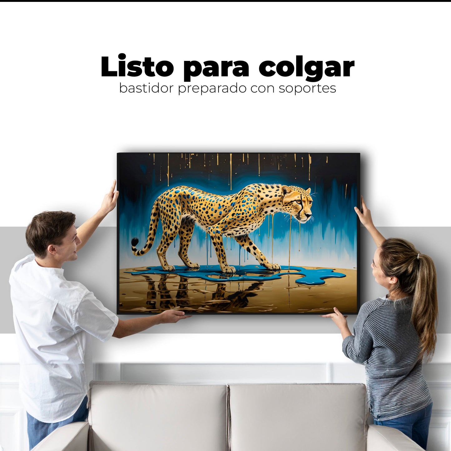 Cuadros Decorativos Canvas Revolution | Elegancia Felina | Colgar