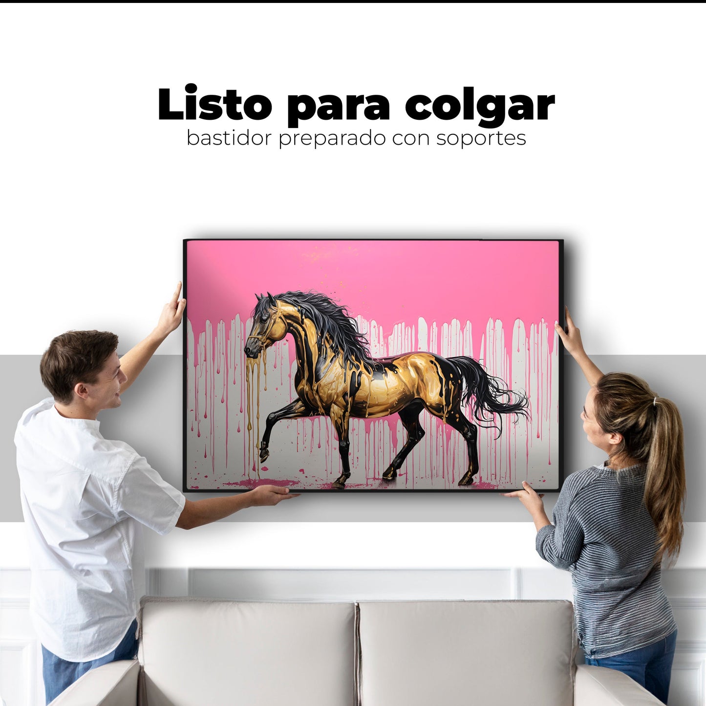 Cuadros Decorativos Canvas Revolution | Esplendor Oro Rosa | Colgar