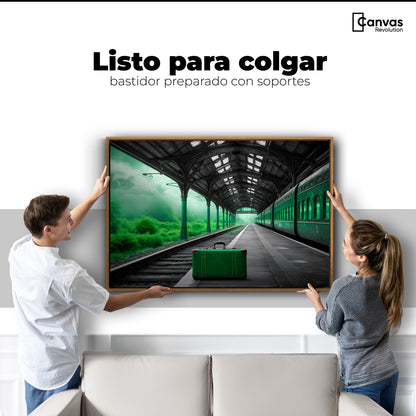 Cuadros Decorativos Canvas Revolution | Estacion Esmeralda | Colgar