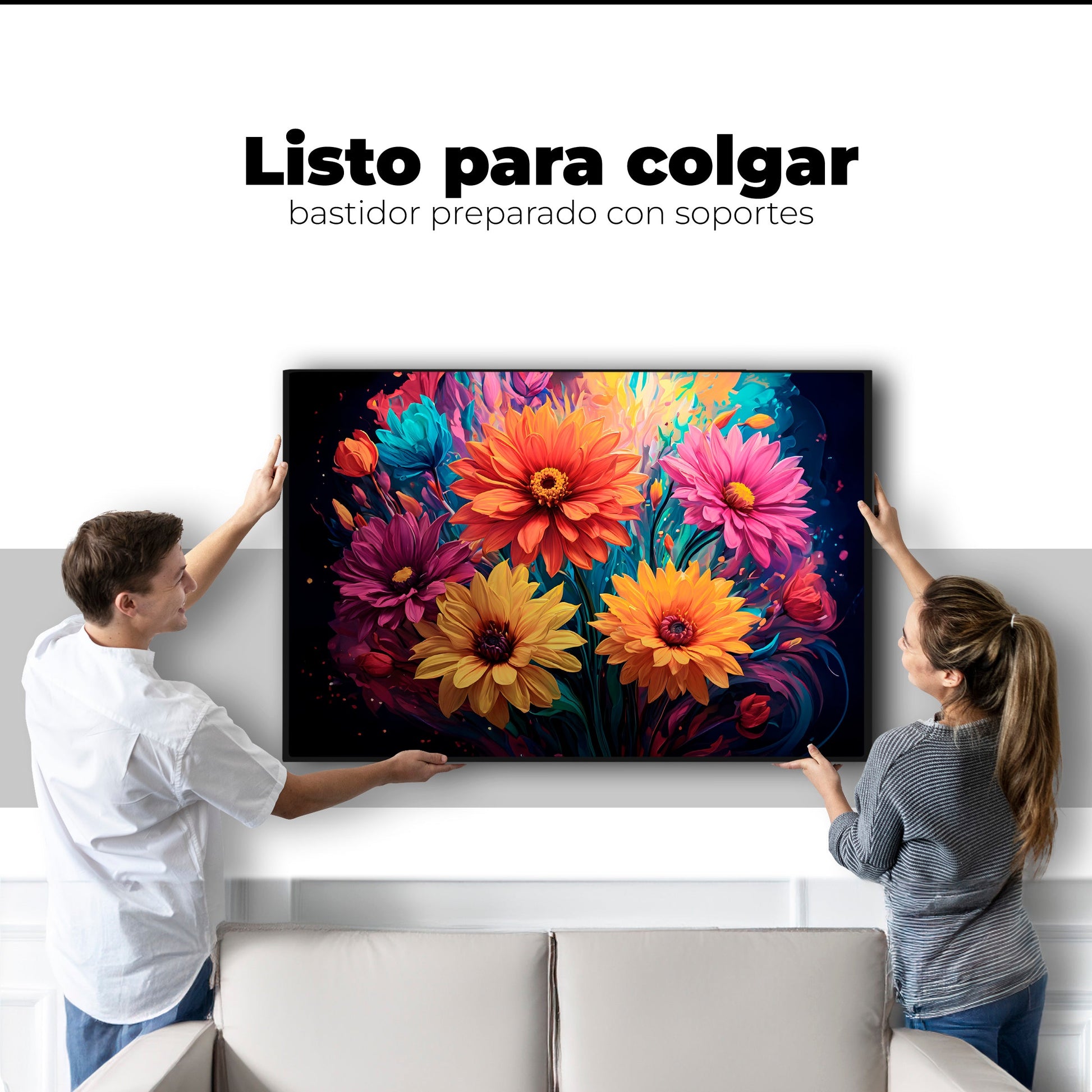 Cuadros Decorativos Canvas Revolution | Explosion Flores | Colgar