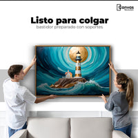 Cuadros Decorativos Canvas Revolution | Faro Del Mar Azul | Colgar