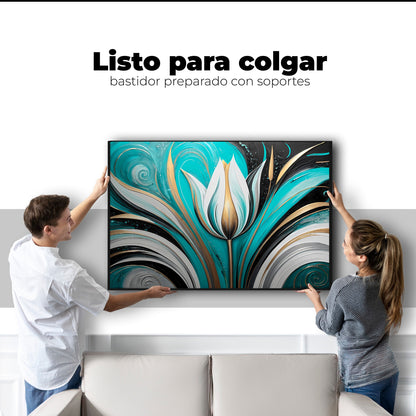 Cuadros Decorativos Canvas Revolution | Flor Eterna Viva | Colgar