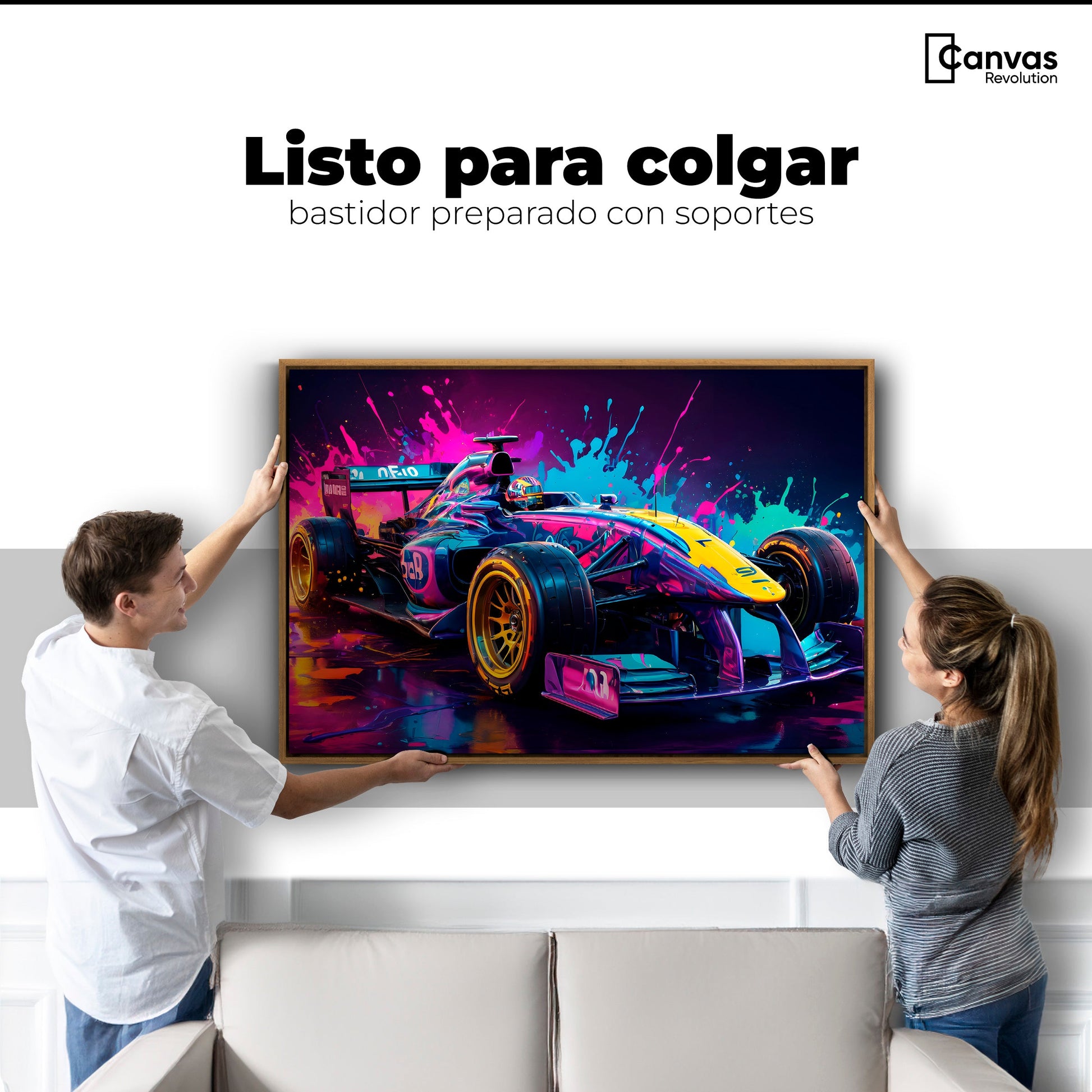 Cuadros Decorativos Canvas Revolution | Furia Multicolor | Colgar