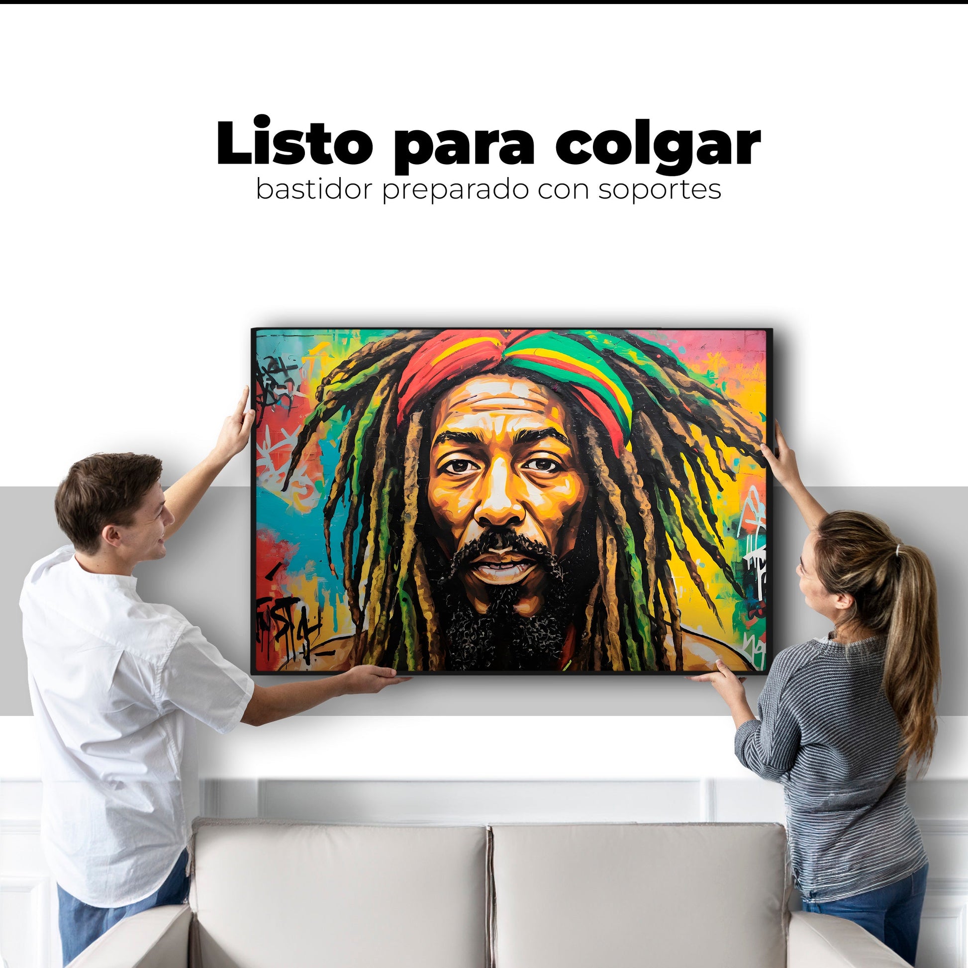 Cuadros Decorativos Canvas Revolution | Fusion Urbana Rasta | Colgar