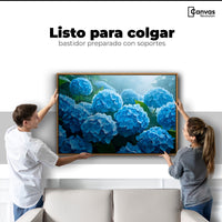 Cuadros Decorativos Canvas Revolution | Hortensias Azules | Colgar