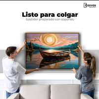 Cuadros Decorativos Canvas Revolution | Lago De Luz Dorada | Colgar