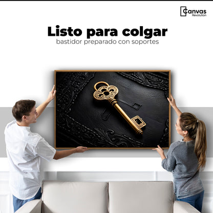 Cuadros Decorativos Canvas Revolution | Llave Dorada | Colgar