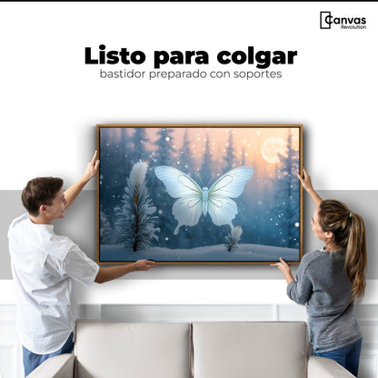 Cuadros Decorativos Canvas Revolution | Mariposa Invernal | Colgar