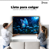 Cuadros Decorativos Canvas Revolution | Mariposa Y Rocio | Colgar