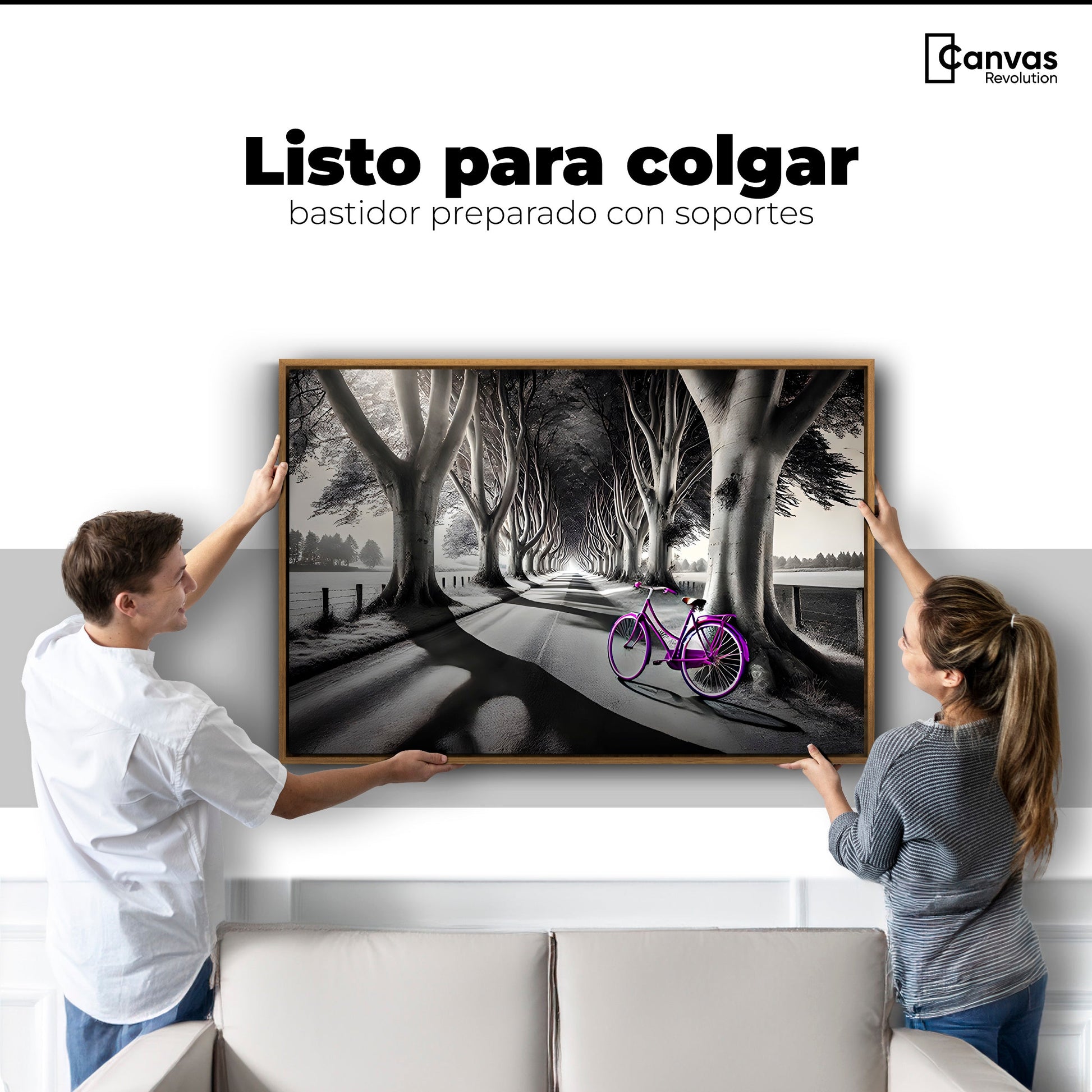 Cuadros Decorativos Canvas Revolution | Morado Natural | Colgar