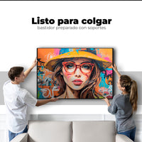 Cuadros Decorativos Canvas Revolution | Mujer Con Gafas | Colgar