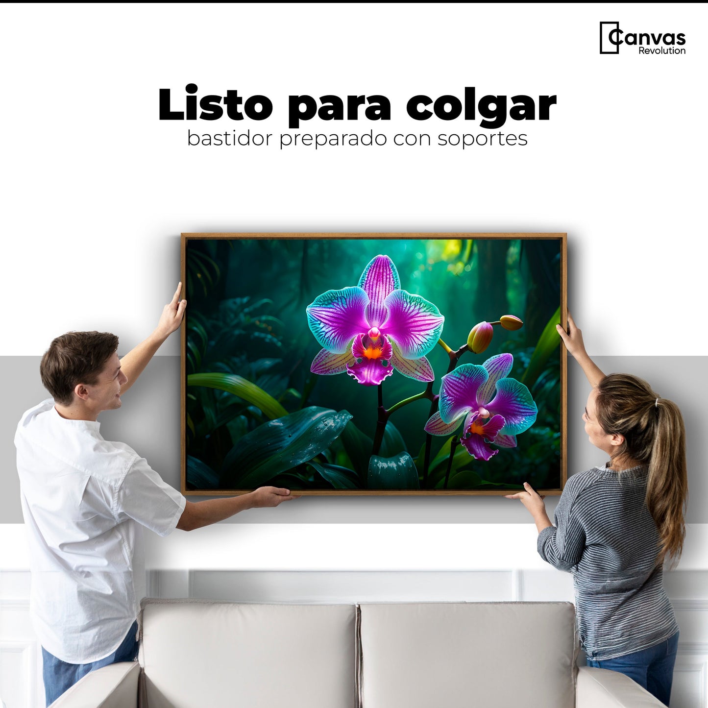 Cuadros Decorativos Canvas Revolution | Orquideas Vibrantes | Colgar