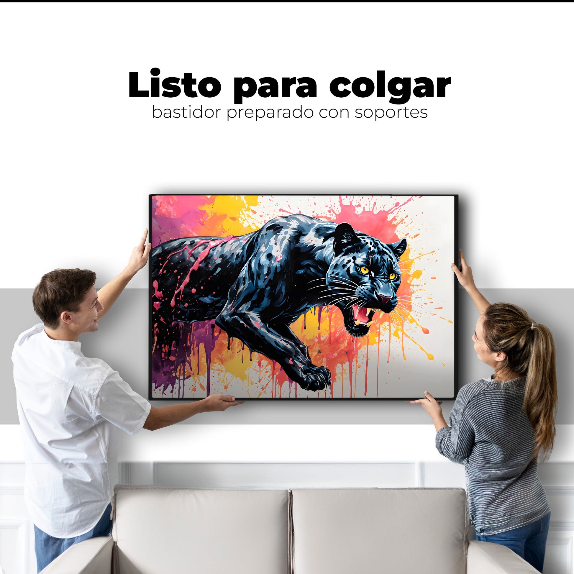 Cuadros Decorativos Canvas Revolution | Pantera Colores | Colgar